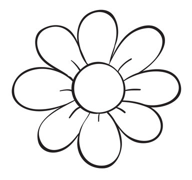 black and white clip art flowers