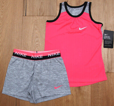 neon nike top and shorts