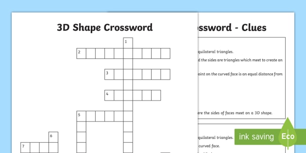 geometric figure crossword clue