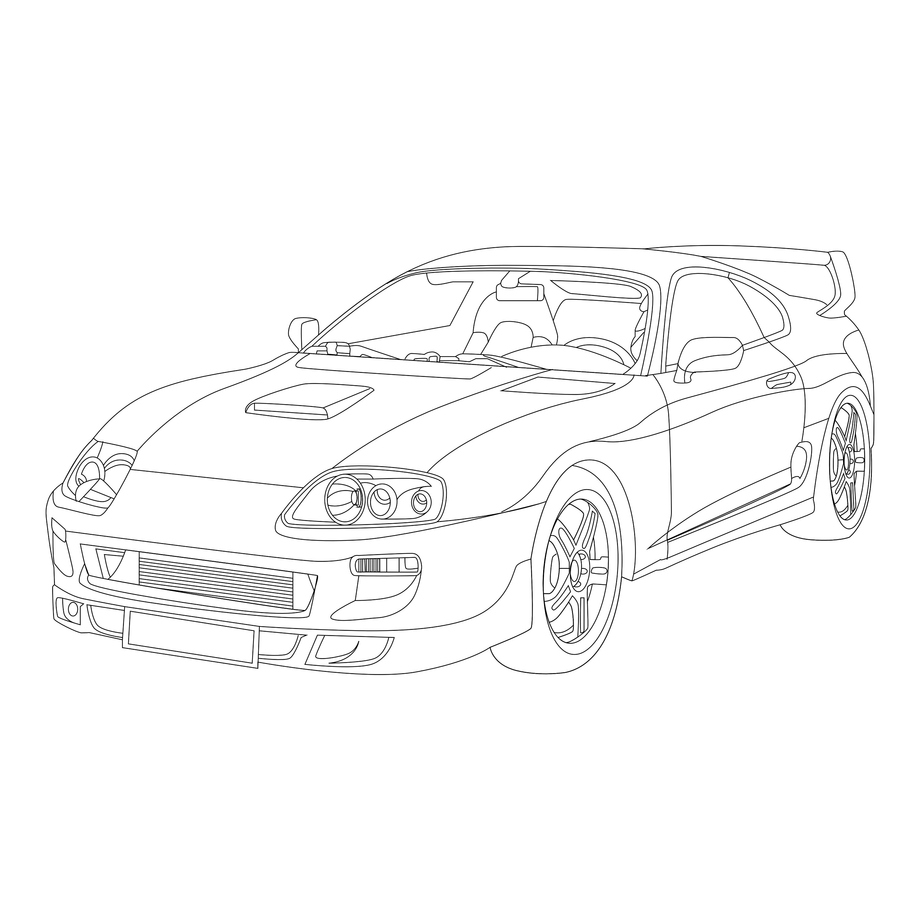 dibujo de toyota supra