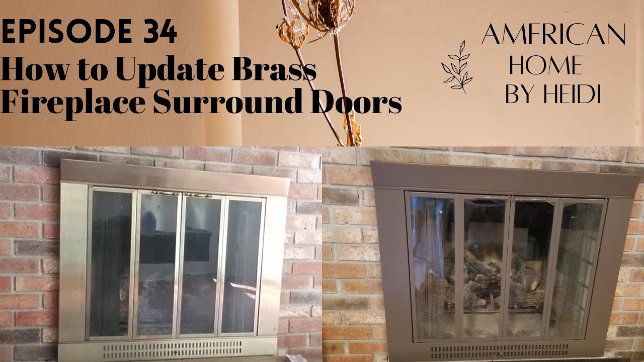 painting brass fireplace doors