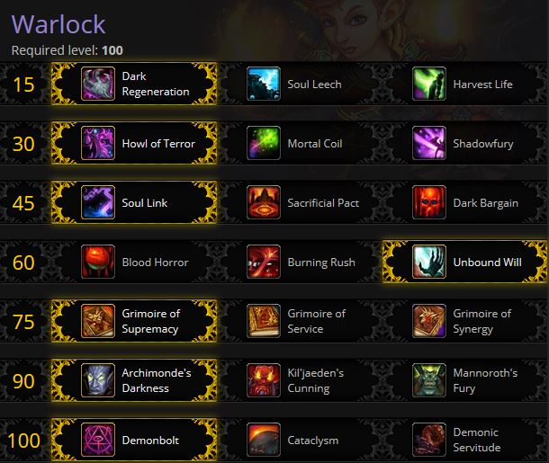 warlock demonology talents