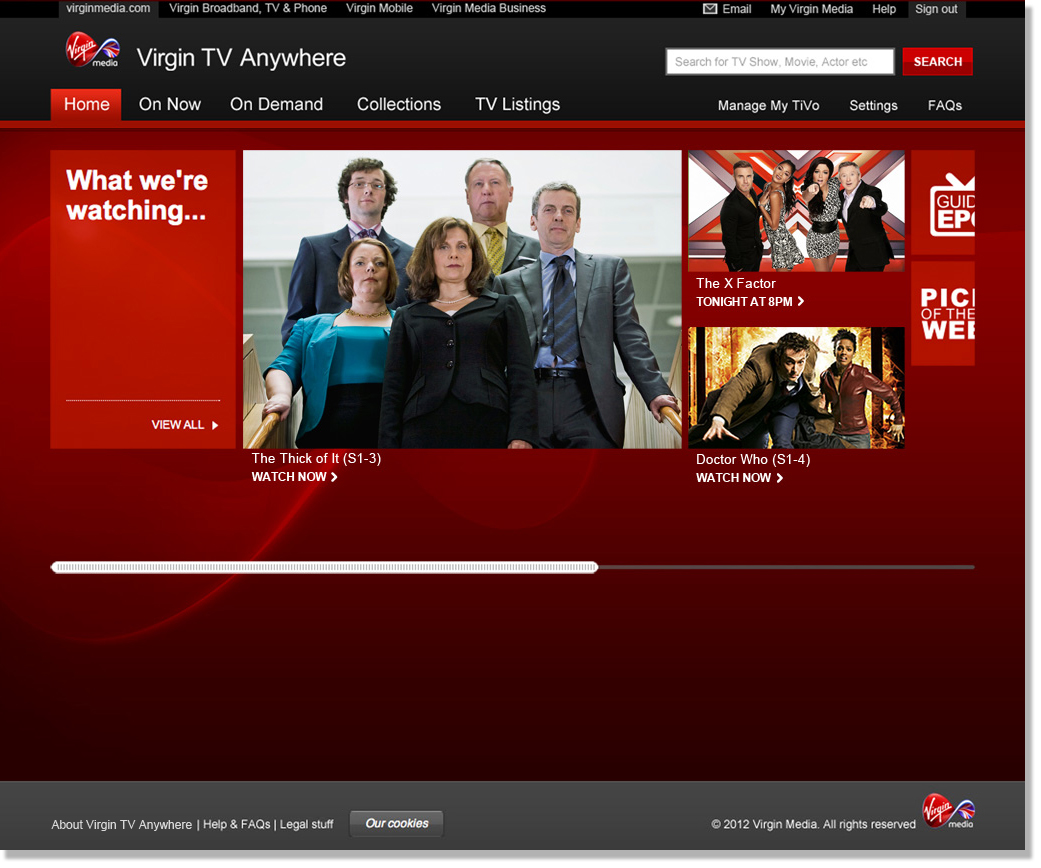 watching virgin media online