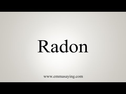 radon pronunciation