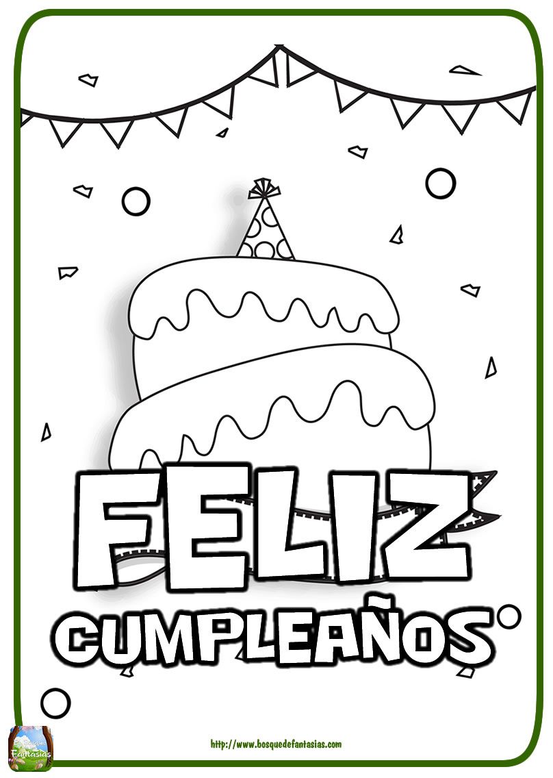 tarjetas de cumpleaños para colorear