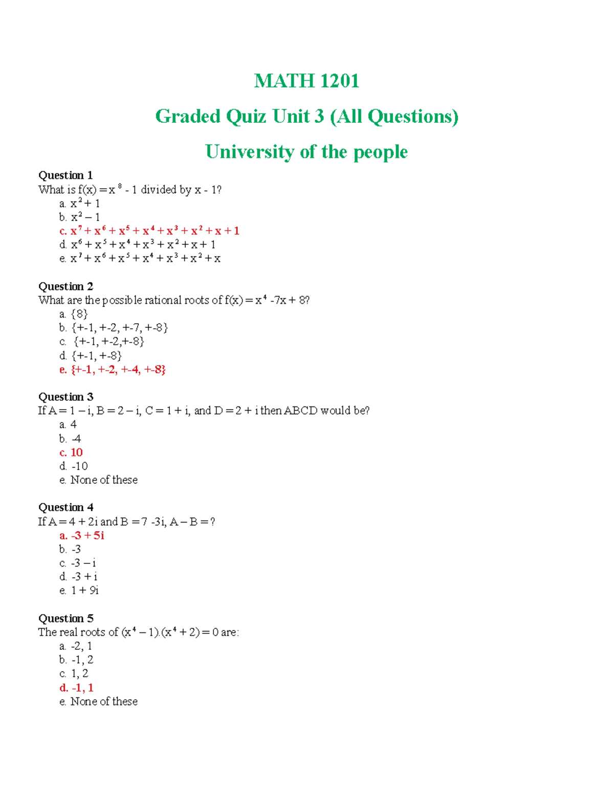 graded quiz unit 3