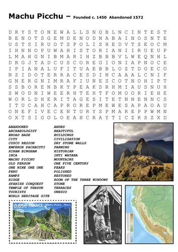 machu picchu builder crossword