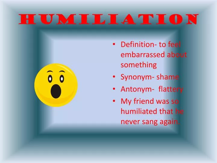 synonym humiliation