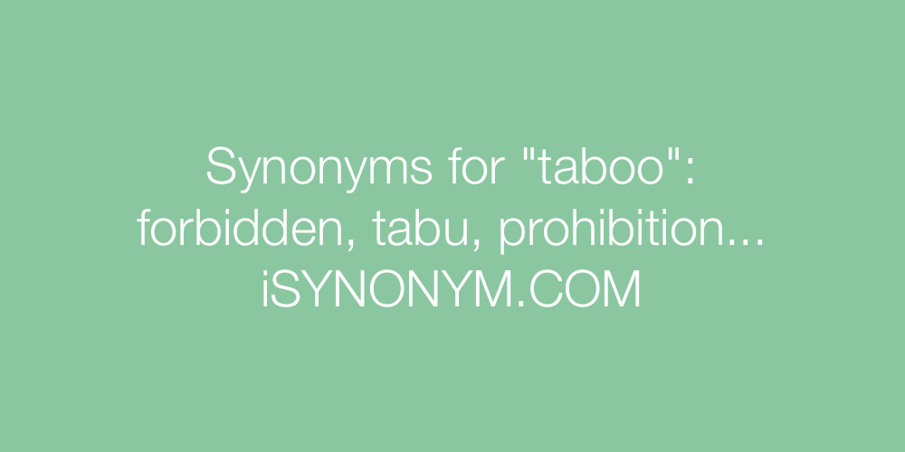 taboo syn