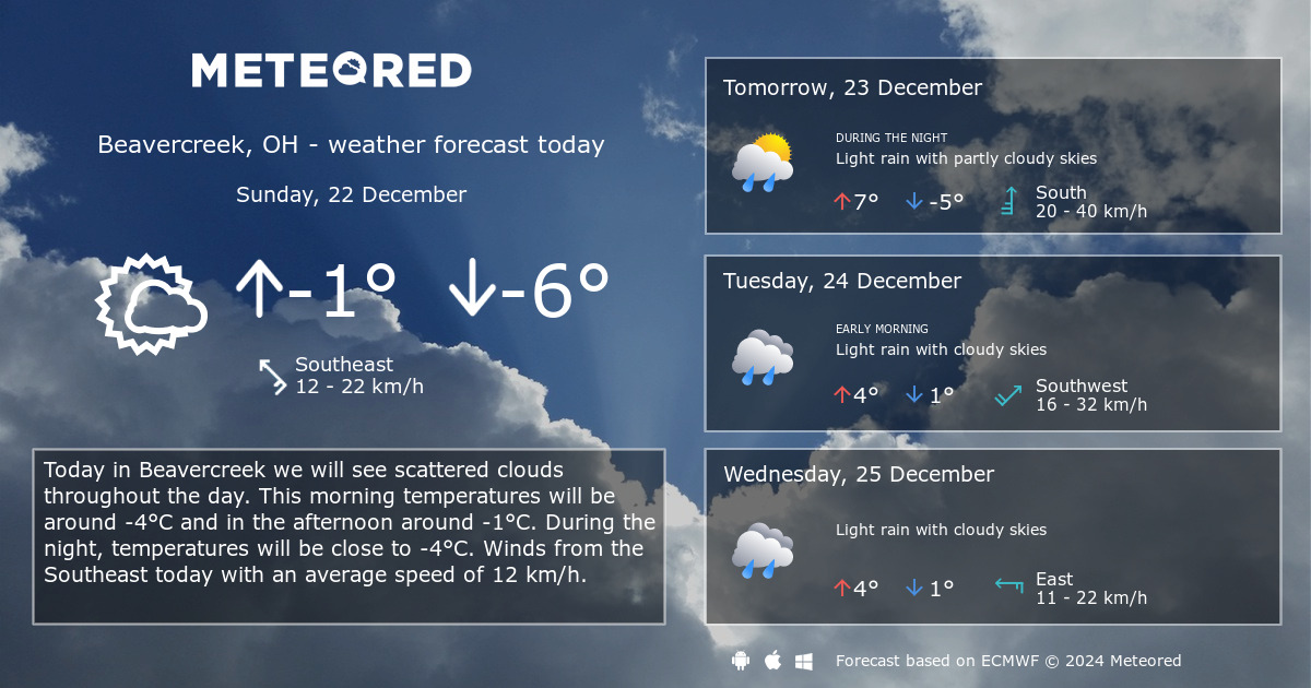 weather forecast for beavercreek ohio