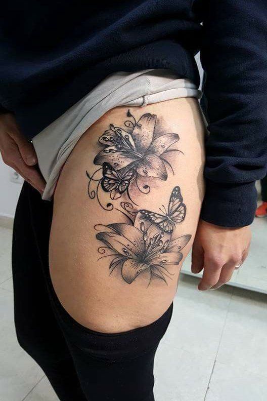 thigh tattoos for women