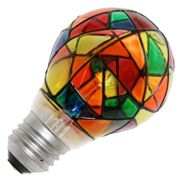 stained glass light bulb