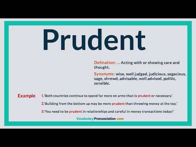 synonym of prudent