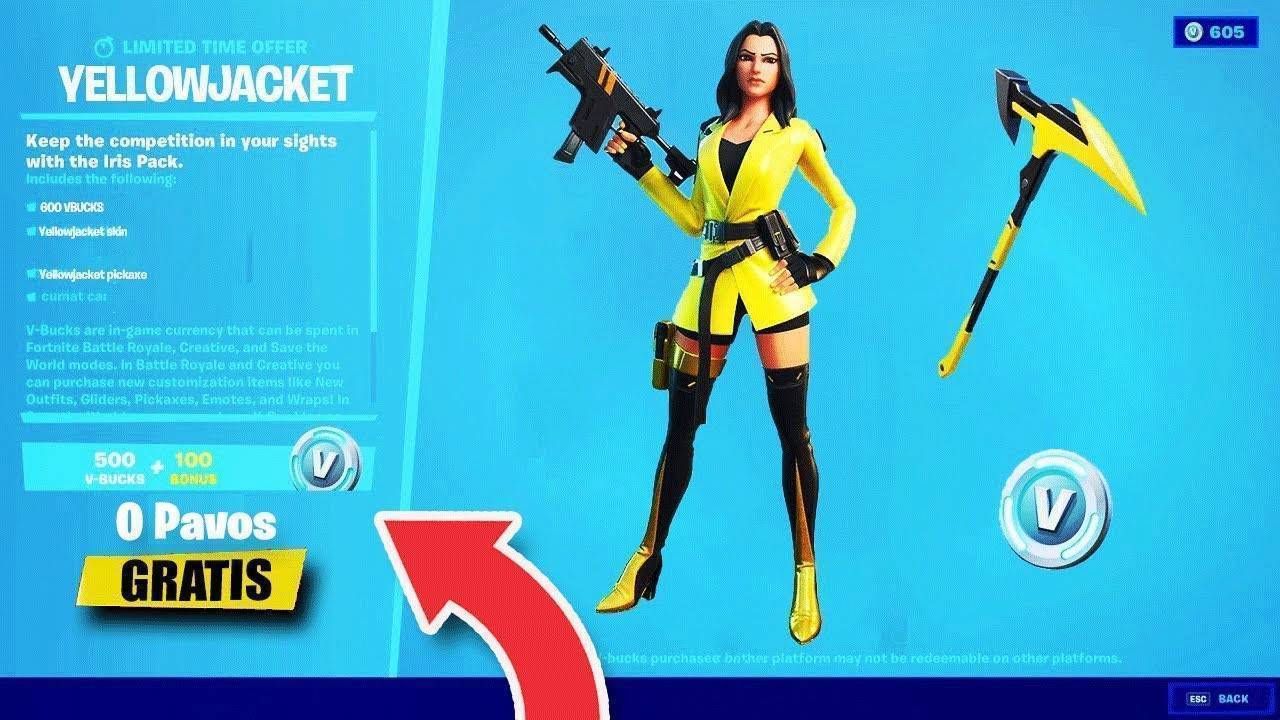 yellow jacket fortnite skin price