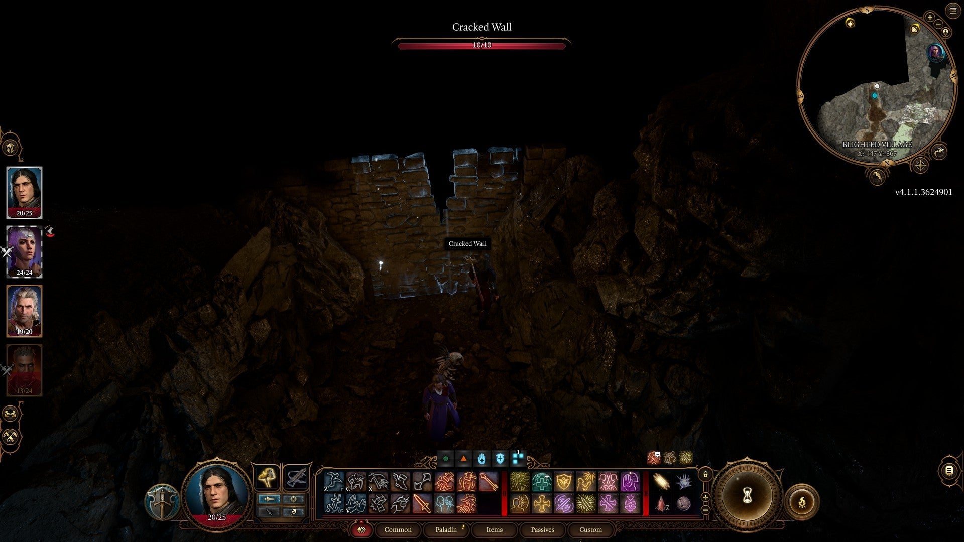 baldurs gate 3 cracked wall