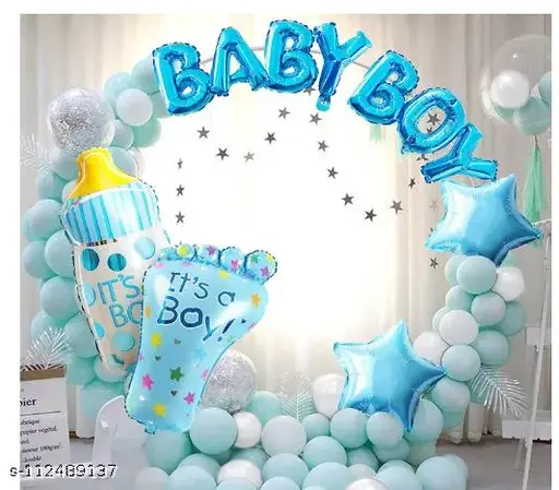 balloon decoration for baby boy birthday