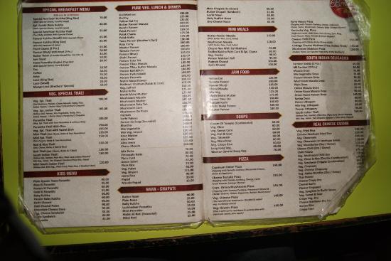 brothers dhaba menu