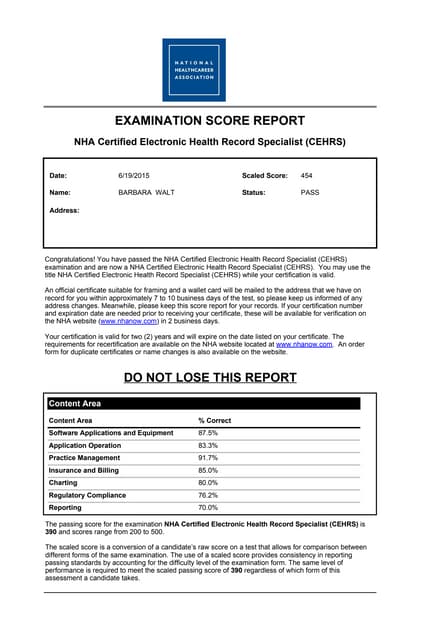 nha phlebotomy exam scoring