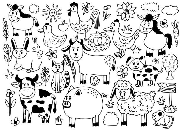 dibujos animales de granja