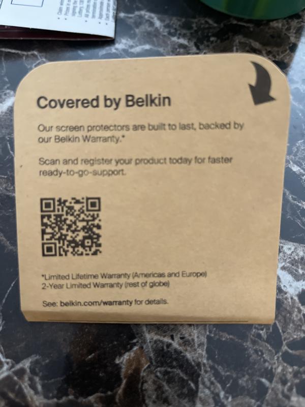 belkin screen protector warranty