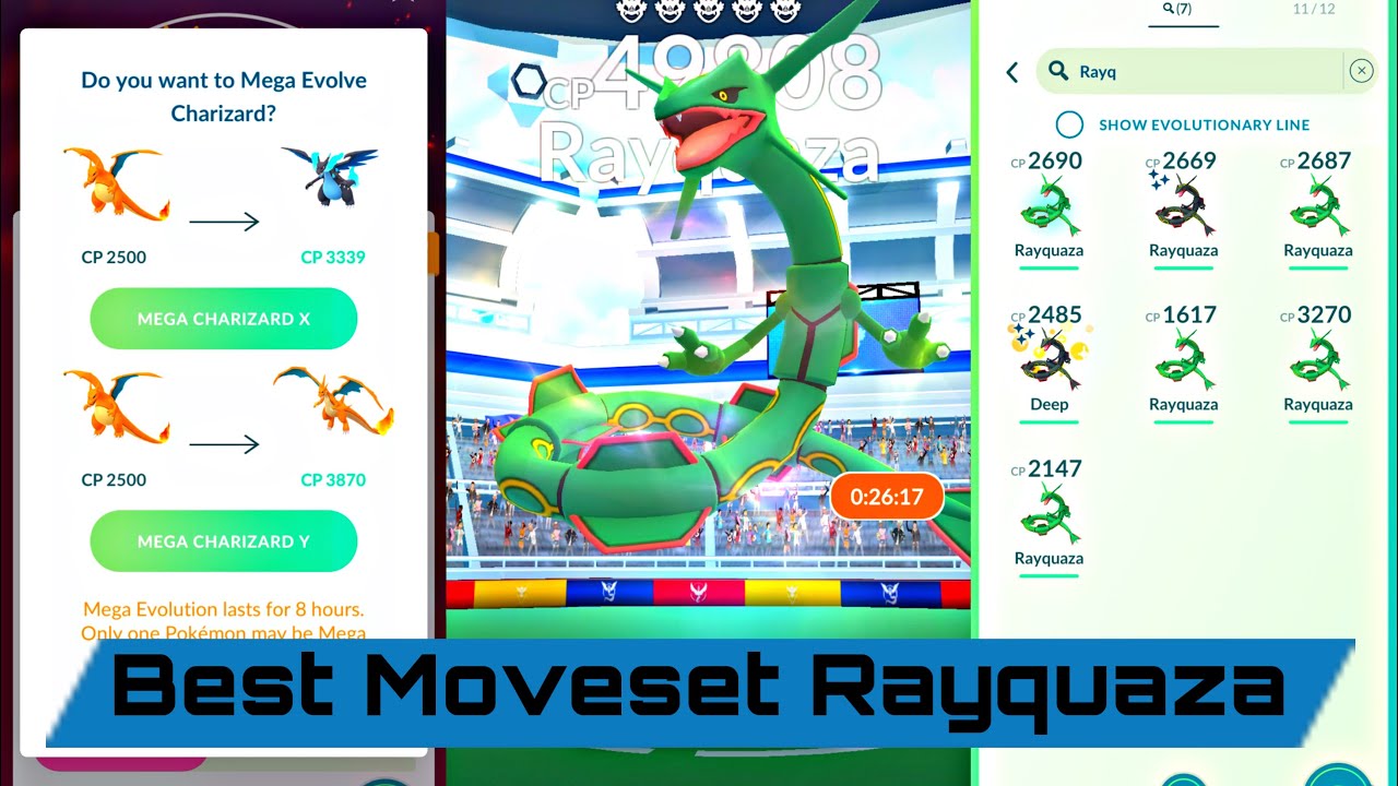 best moveset for rayquaza