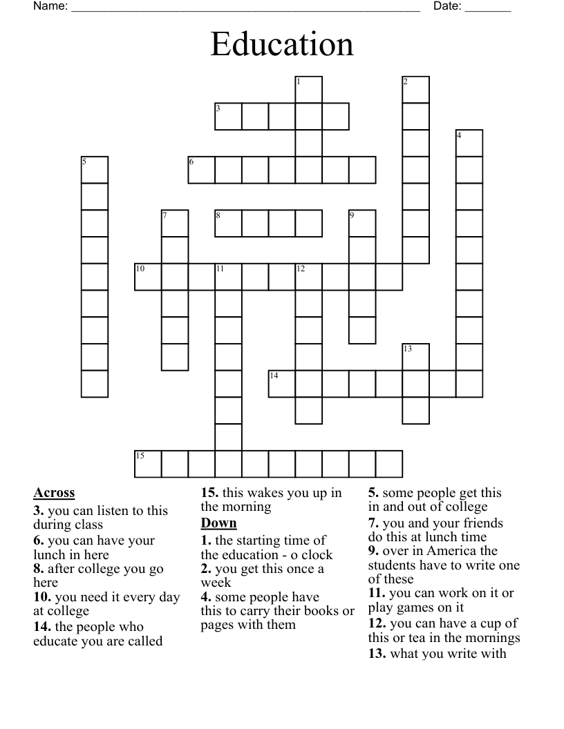 educates crossword