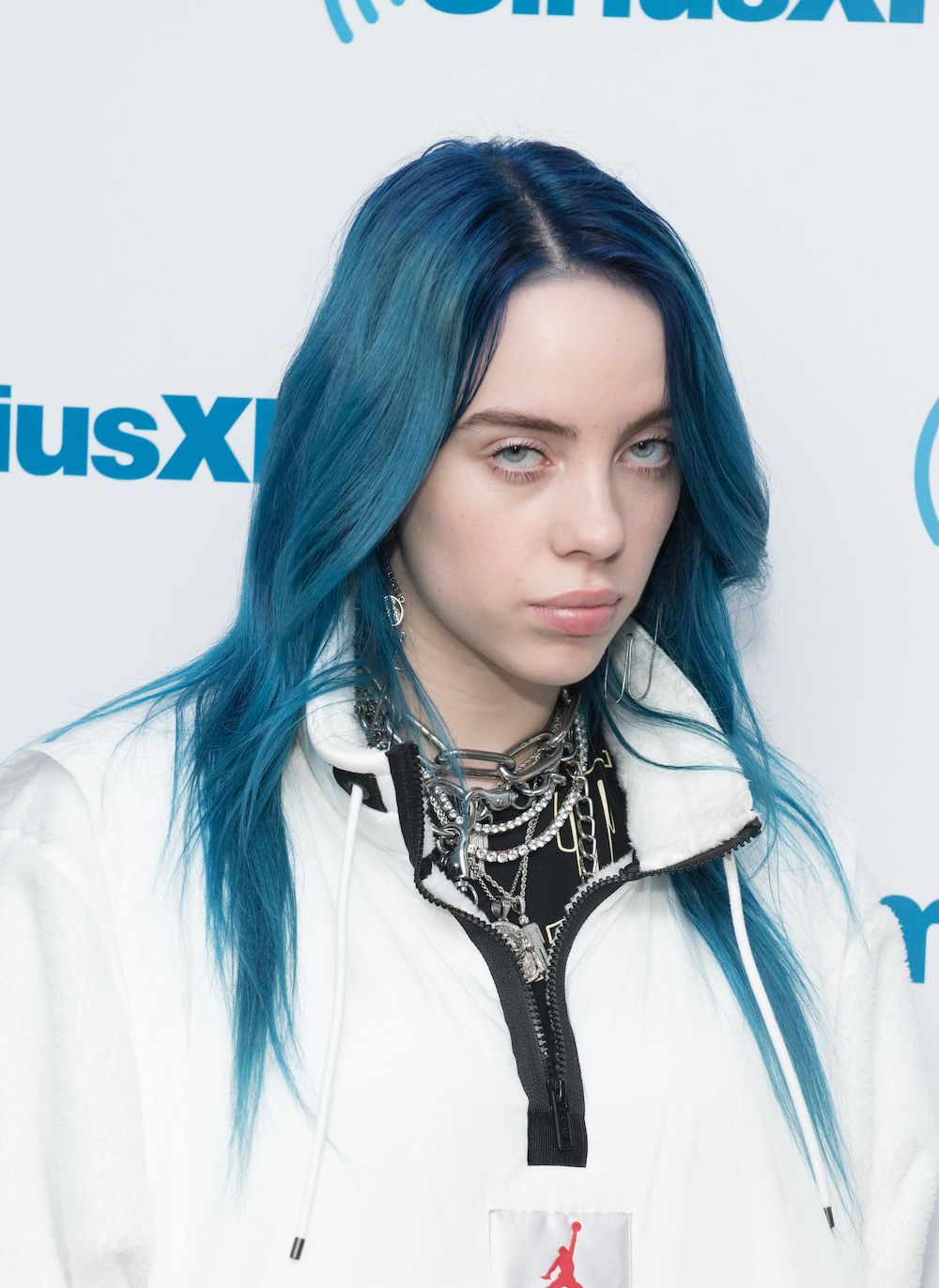 billie eilish dark blue hair