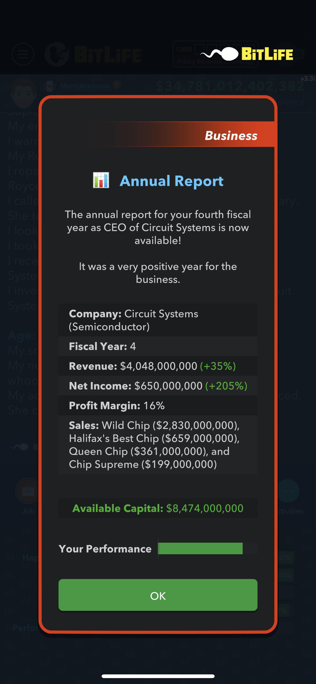 bitlife business update