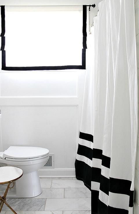 black & white shower curtains