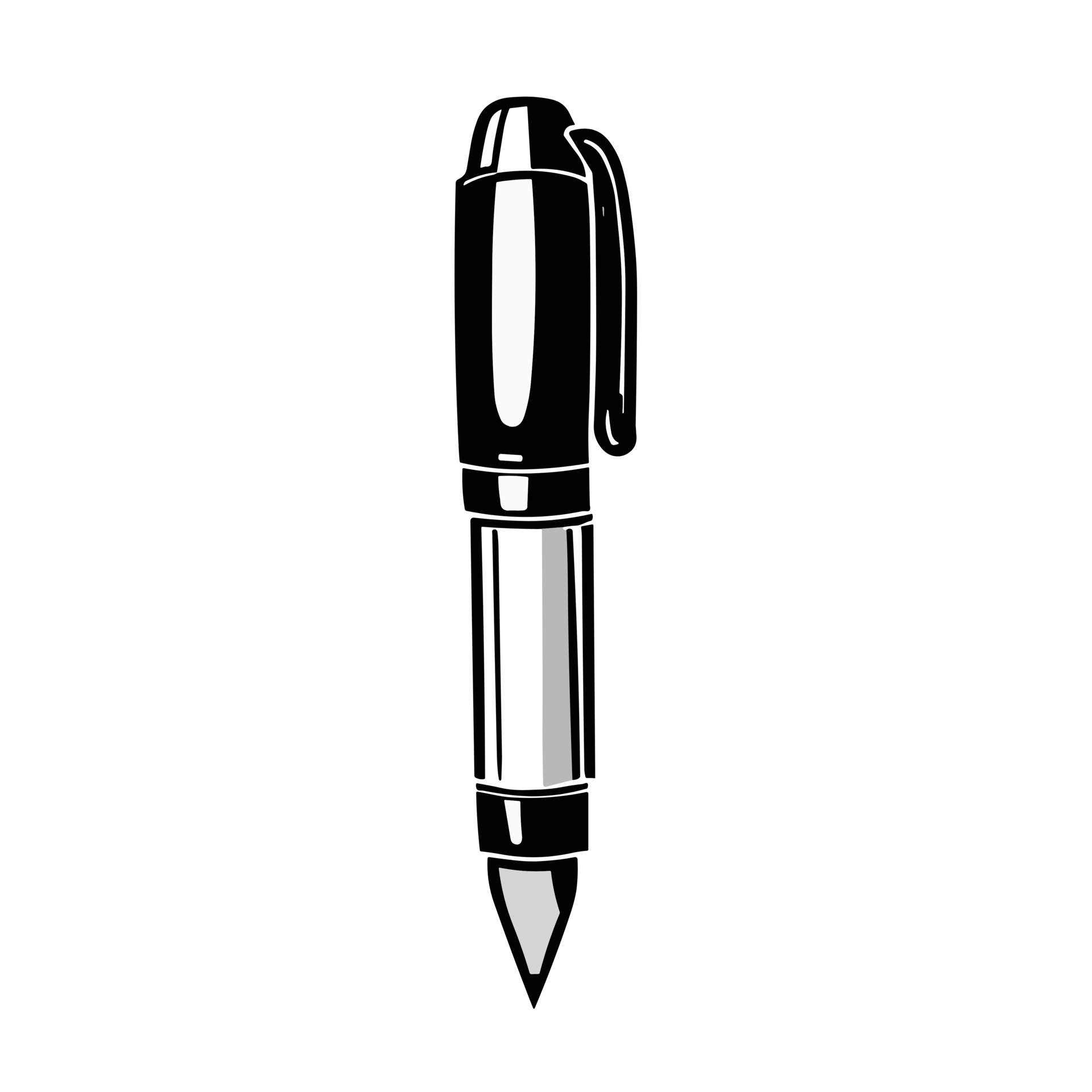 black and white pen clipart