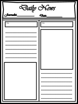 blank newspaper template