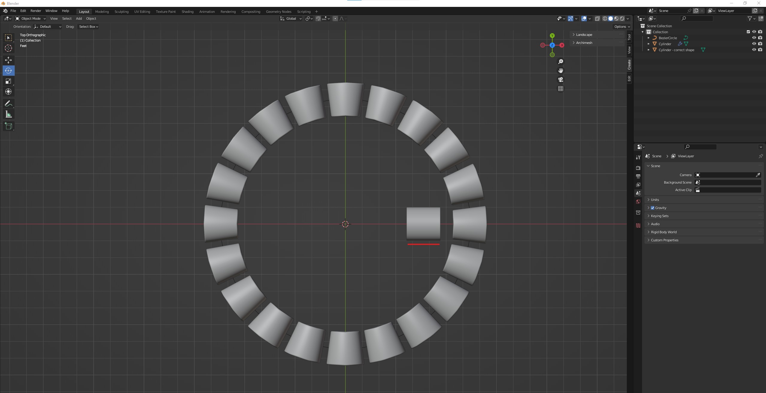 blender array to curve