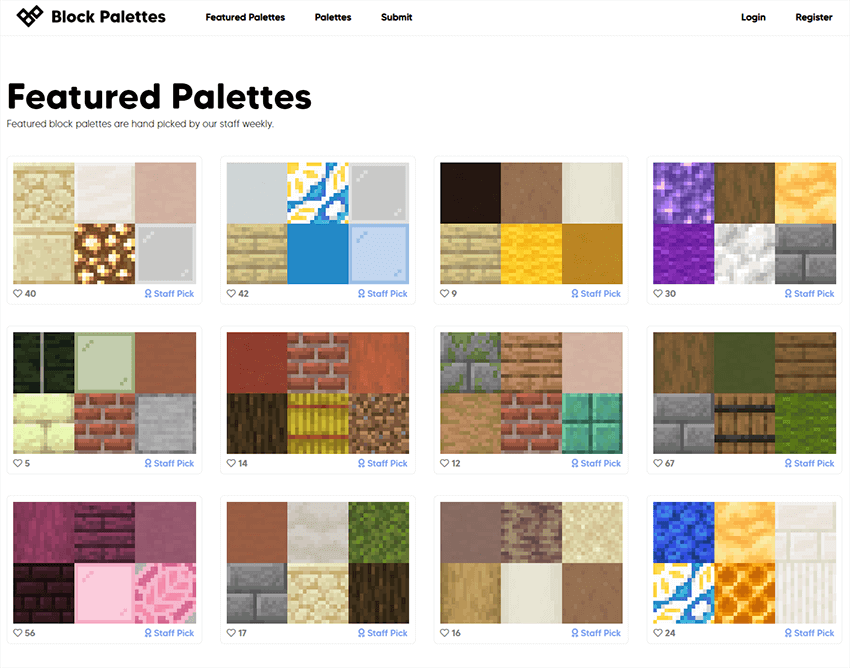 block palette minecraft