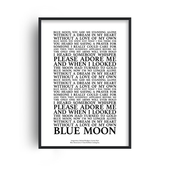 blue moon lyrics