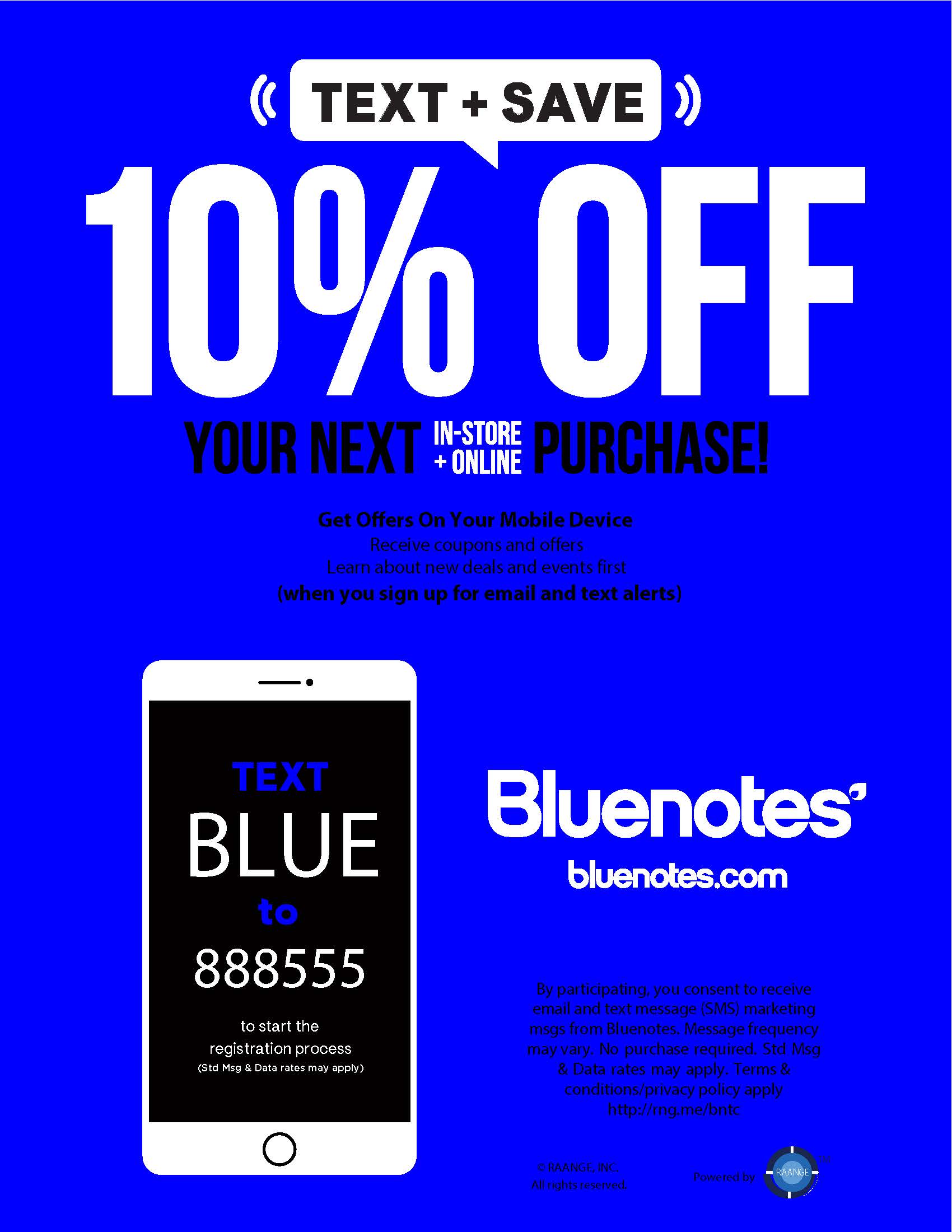 bluenotes coupon code