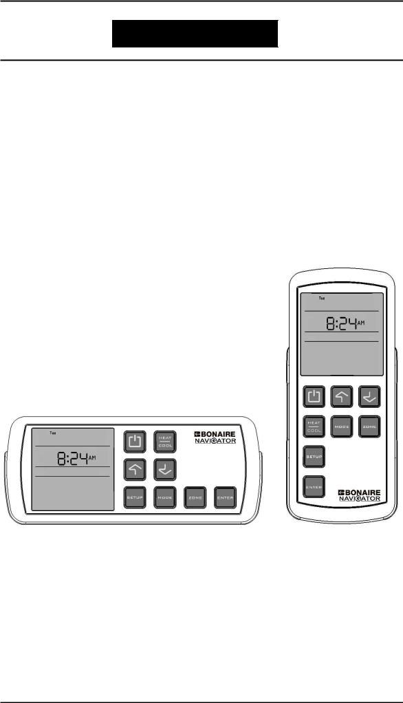 bonaire navigator remote control manual