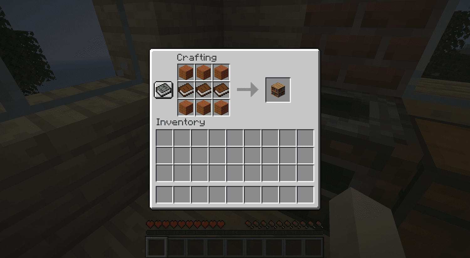 bookshelf recipe in minecraft