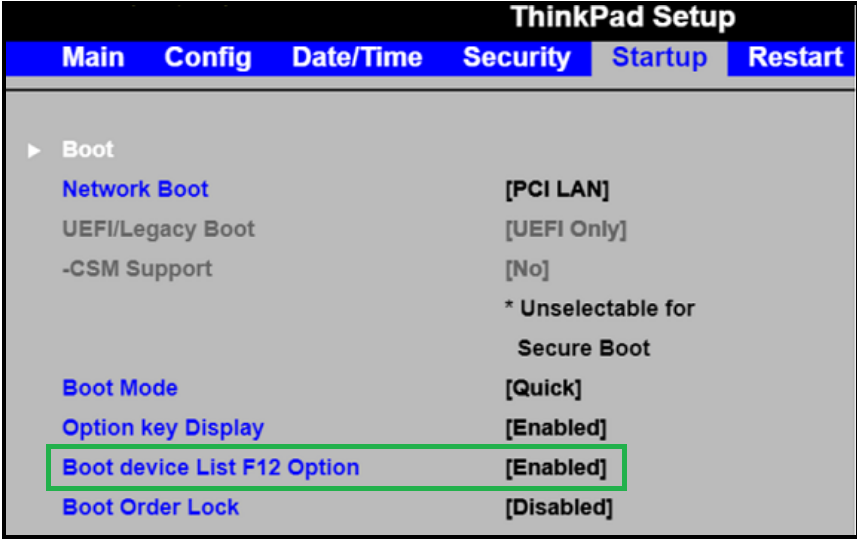 boot menu lenovo ideacentre