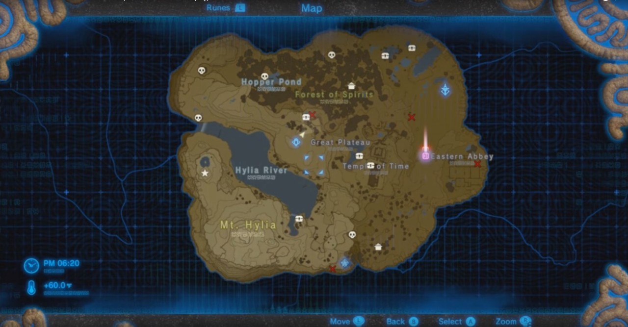 botw map great plateau