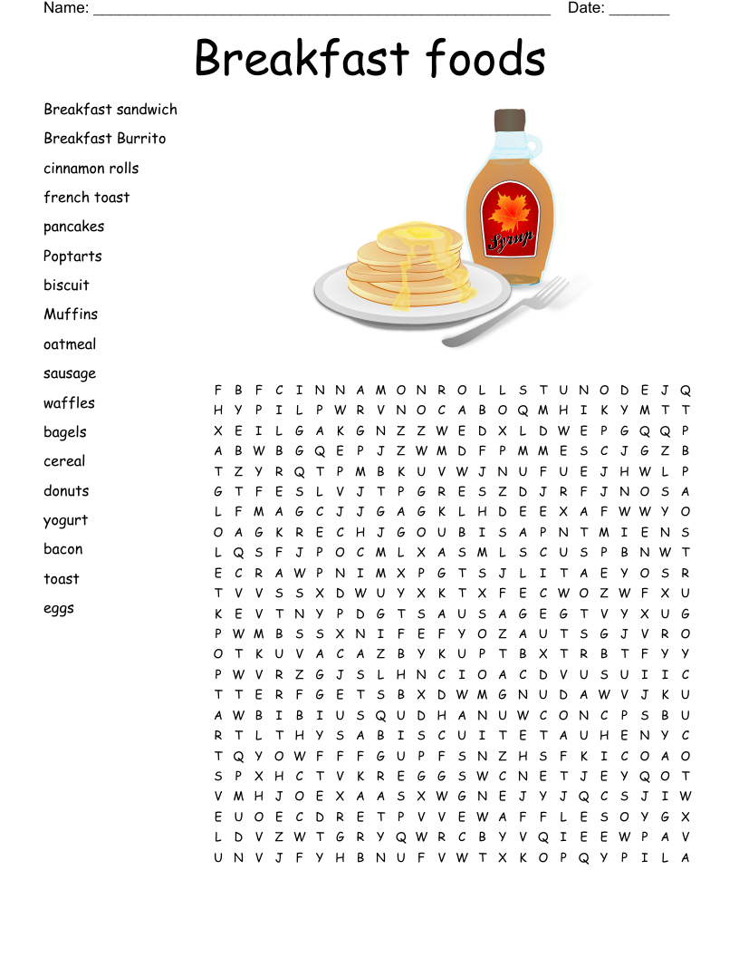 breakfast item crossword clue