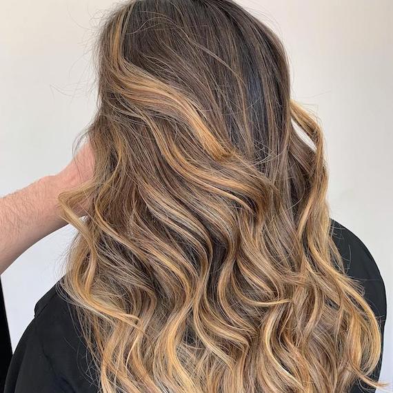 brown hair blond balayage