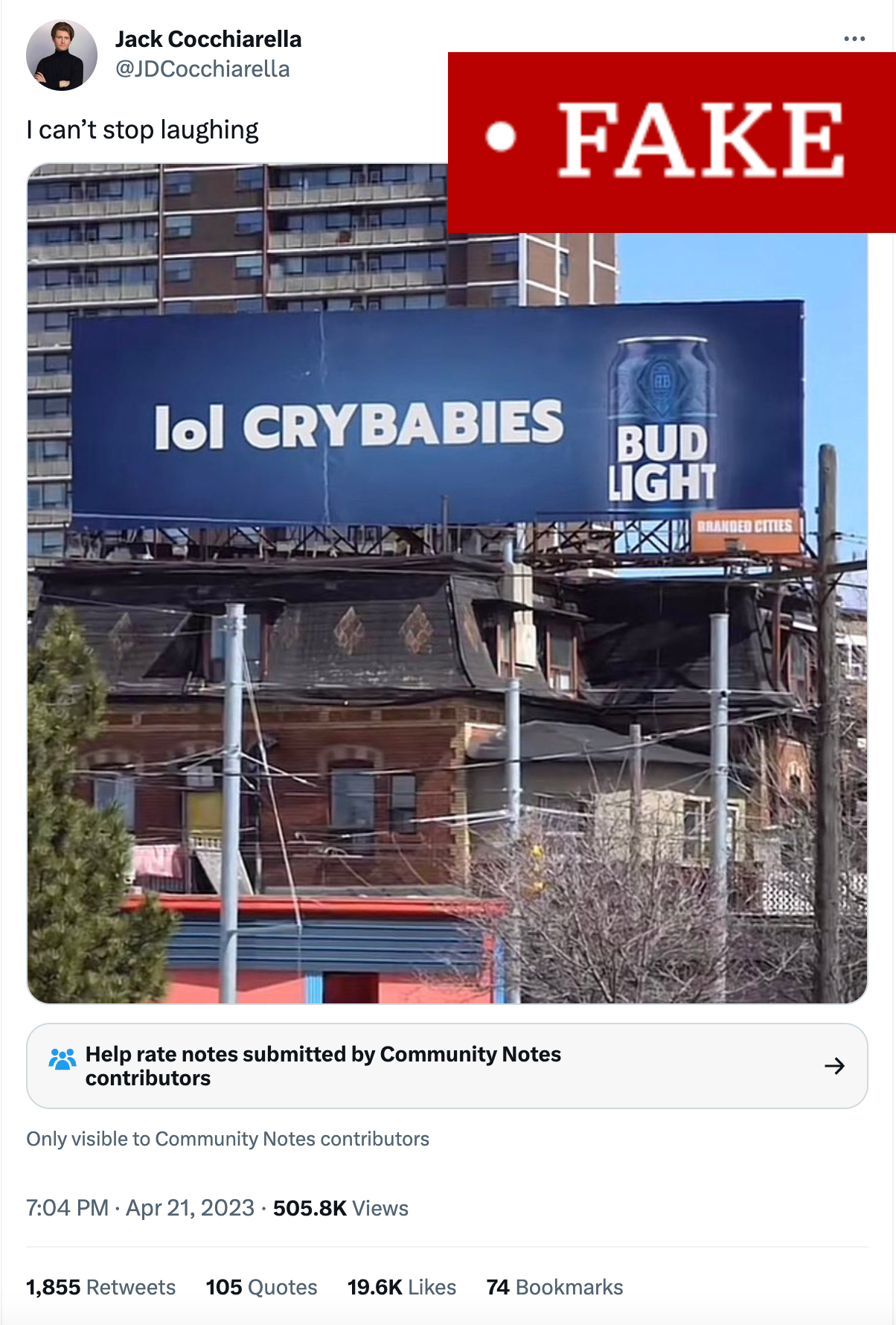 bud light lol crybabies billboard