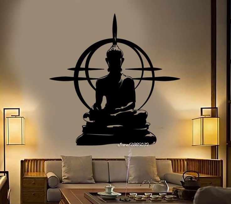 buddha wall art stickers