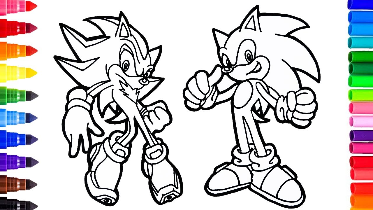 sonic imagenes para colorear