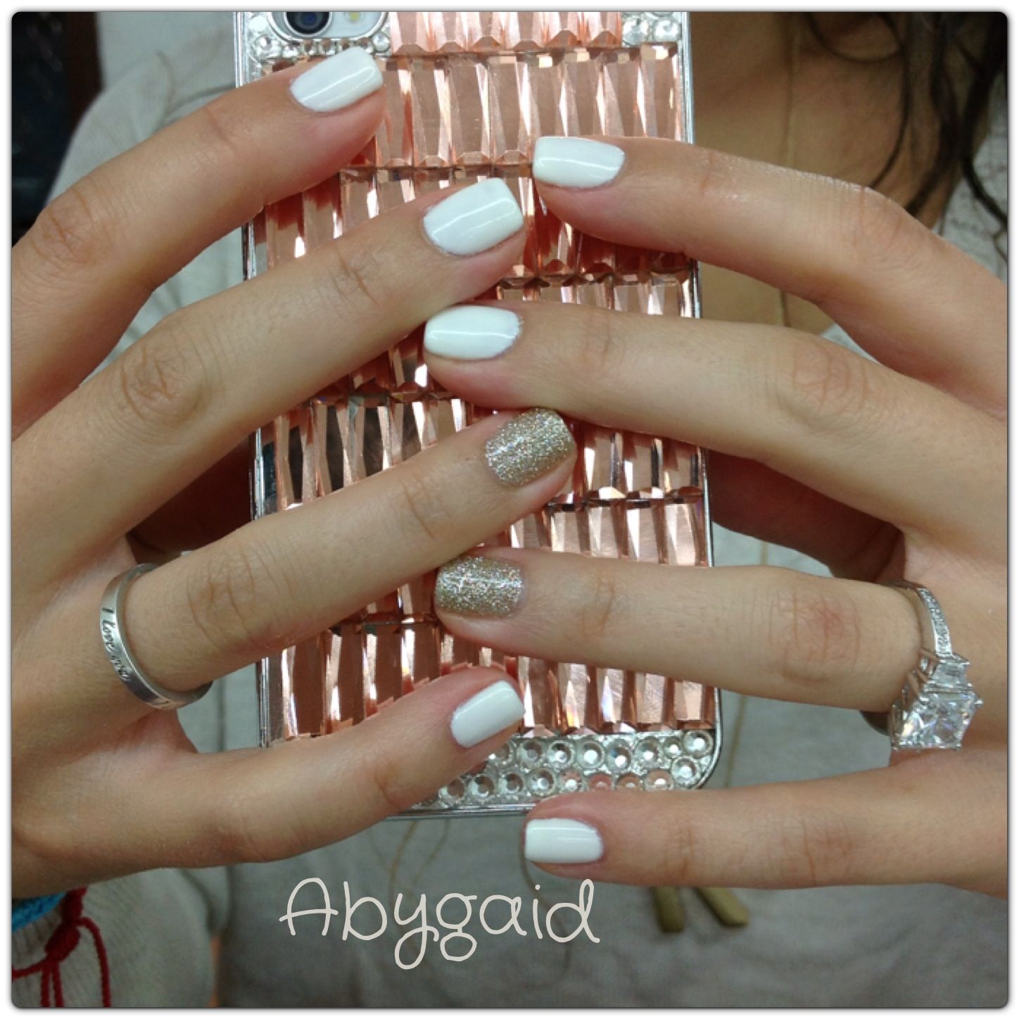 diseños de gelish blanco