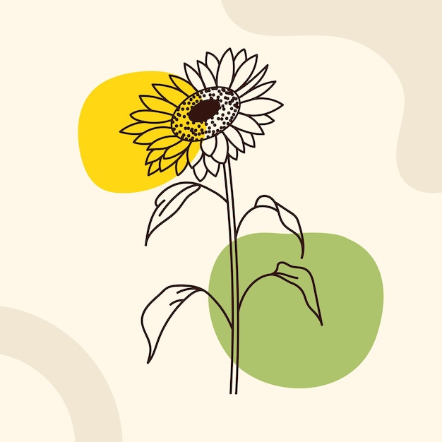 girasol minimalista