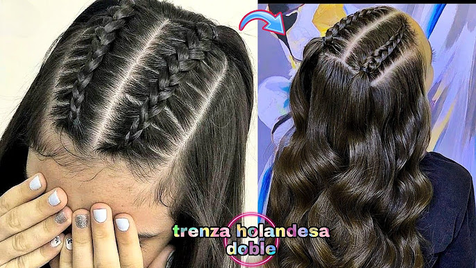 trenzas con cabello suelto