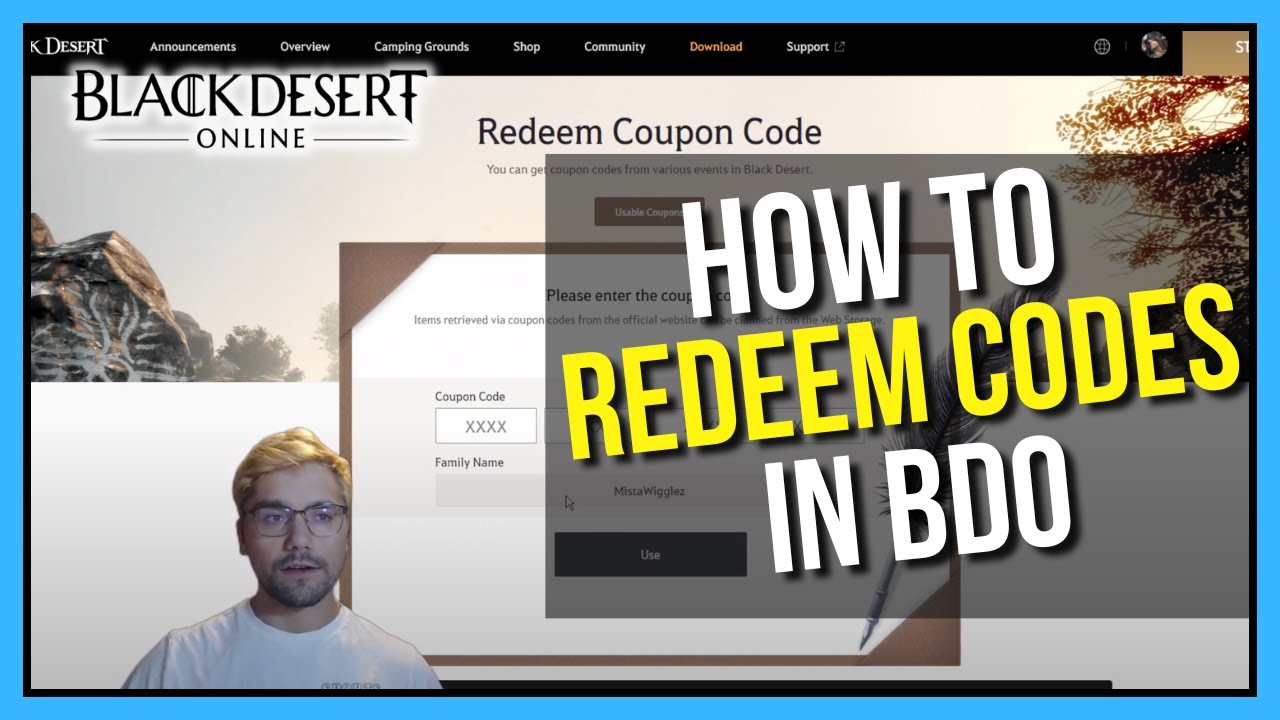 black desert online code redeem