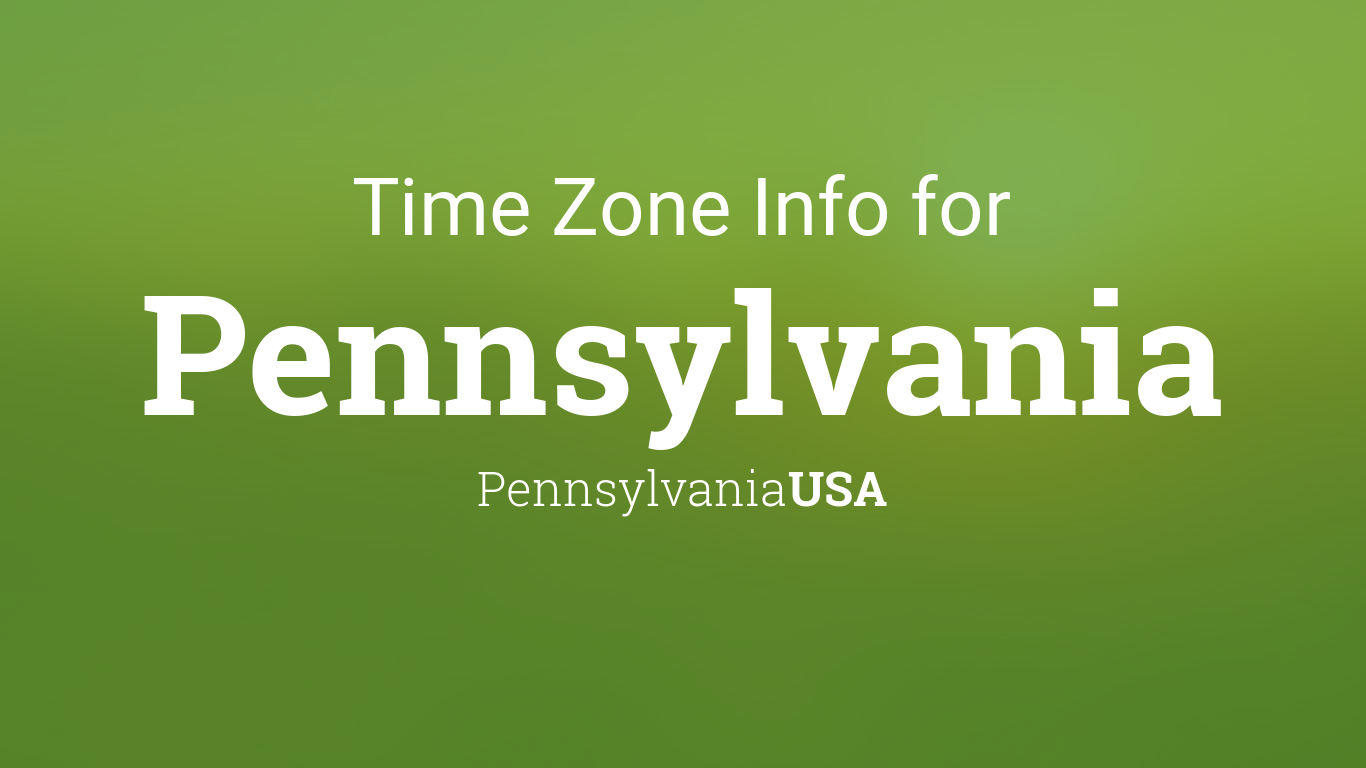 pennsylvania time zone