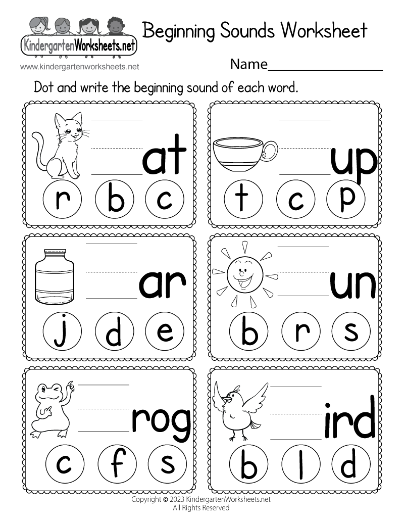 initial sounds worksheet